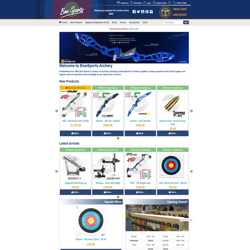 Website by Graphicz for Bowsports