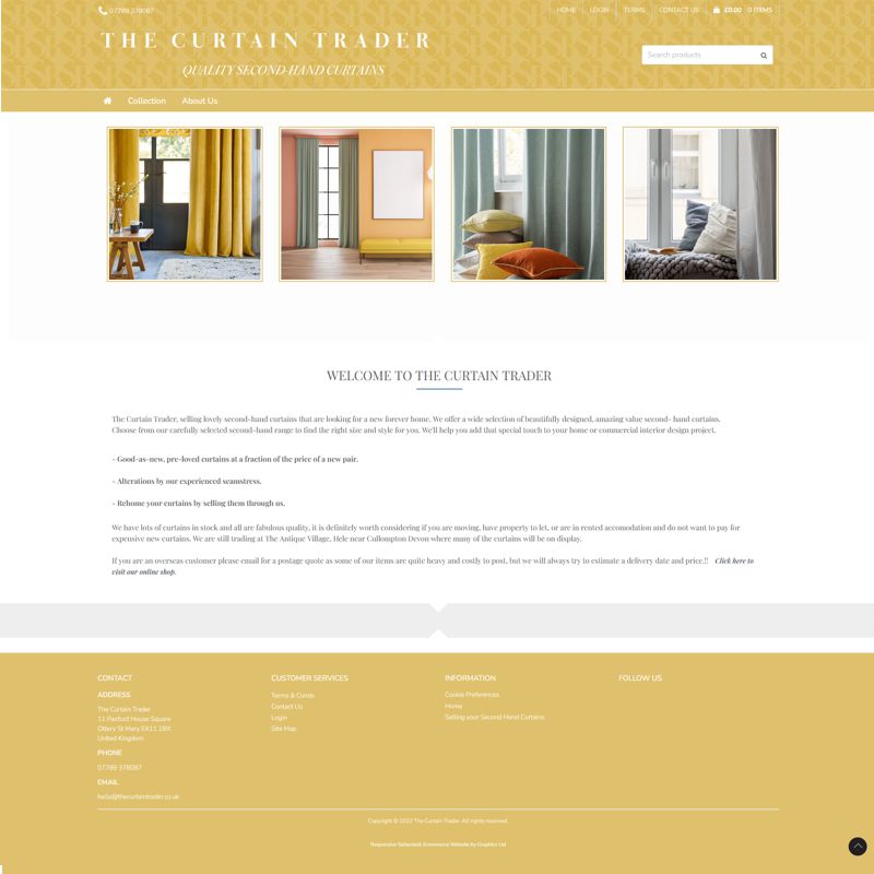 Website by Graphicz for The Curtain Trader