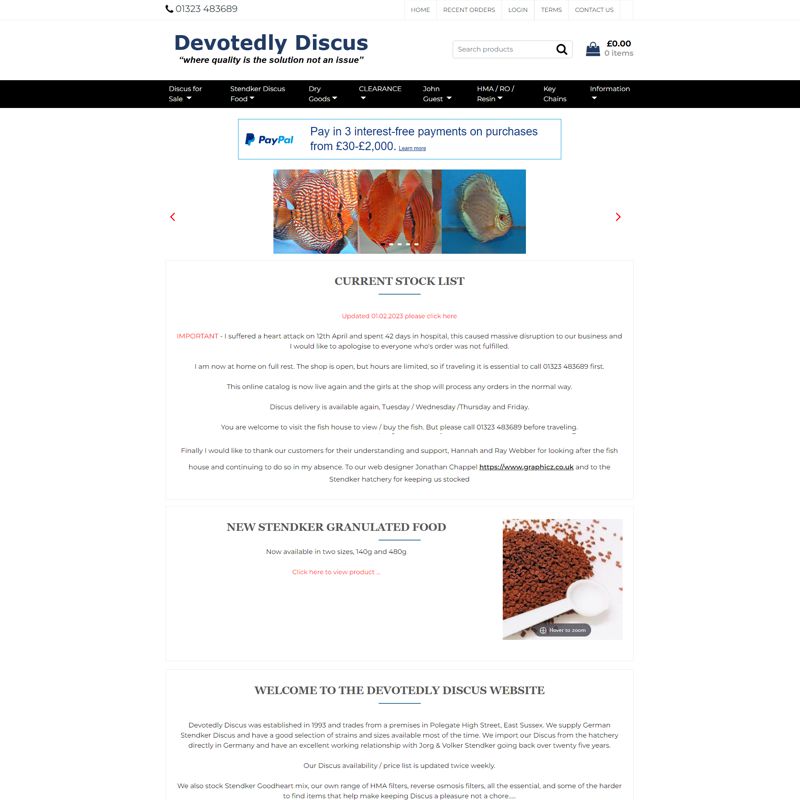 Website by Graphicz for Devotedly Discus