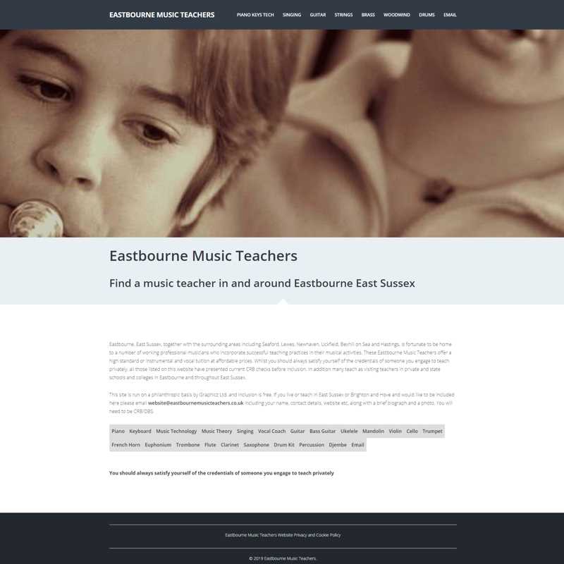 Website by Graphicz for Eastbourne Music Teachers