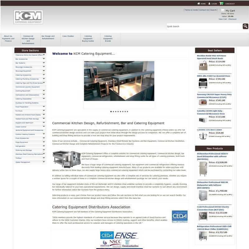 Website by Graphicz for KCM Catering Equipment