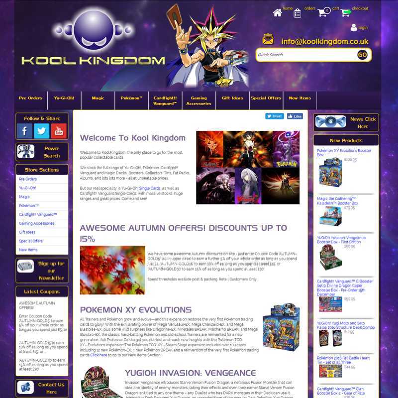 Website by Graphicz for Kool Kingdom