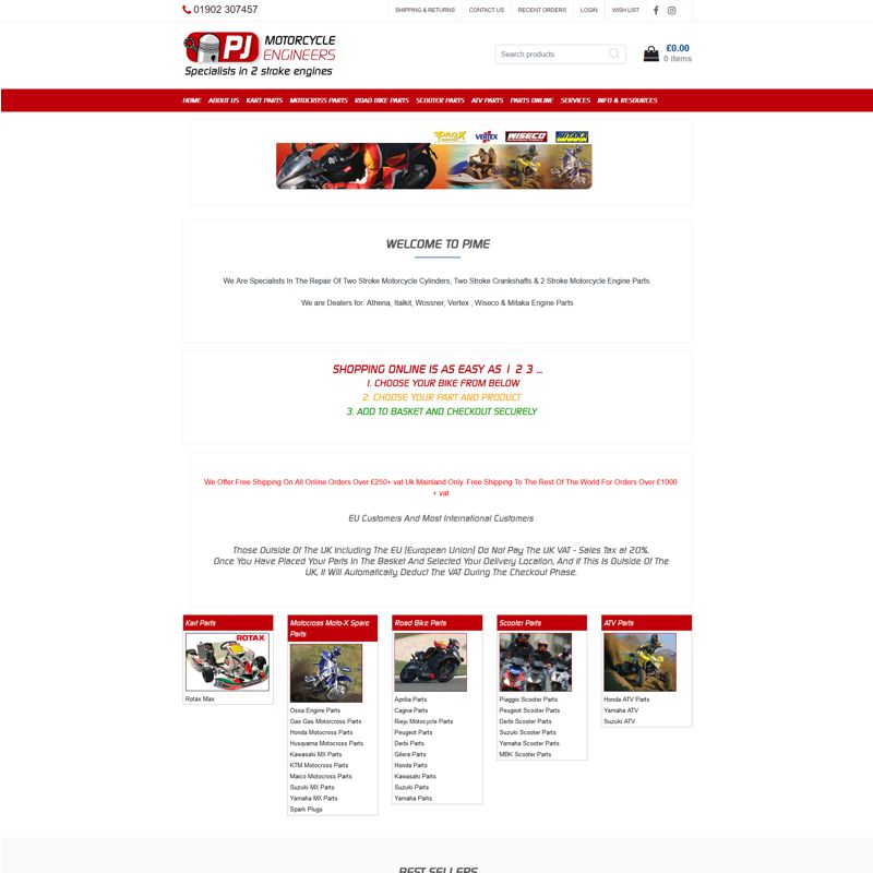 Website by Graphicz for PJME Motorcycle Engineers