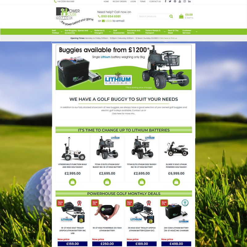 Website by Graphicz for Powerhouse Golf