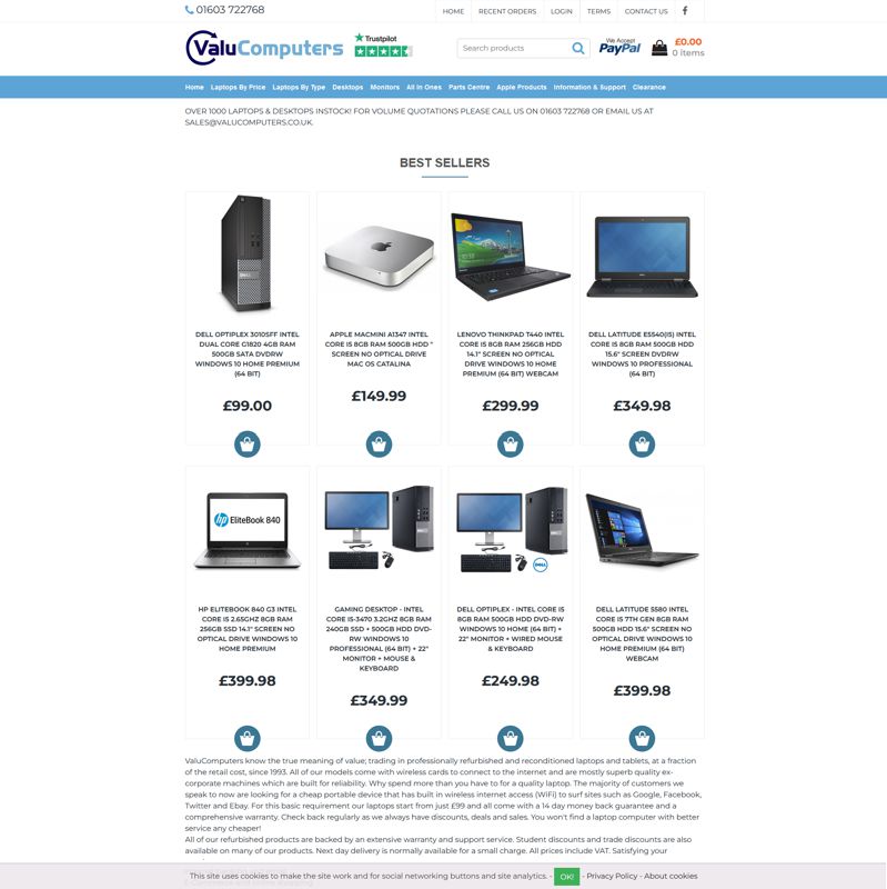 Website by Graphicz for Val-U-Computers